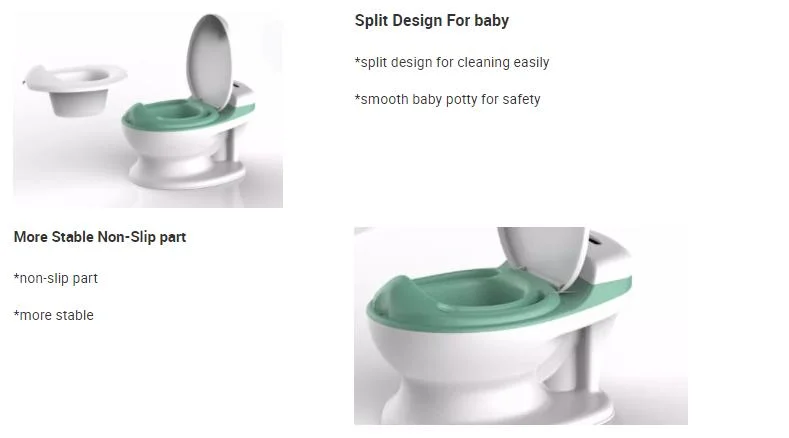 Pumping Sound Simulation Baby Training Potty Easy Portable Simulate to Adult′ S Toilet Potty Best Selling