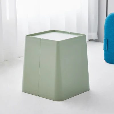 Tabouret ottoman de rangement en plastique pour salon, bon produit fourni